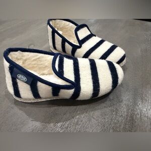 Armor Lux Women's Slippers - Navy and Cream Stripes